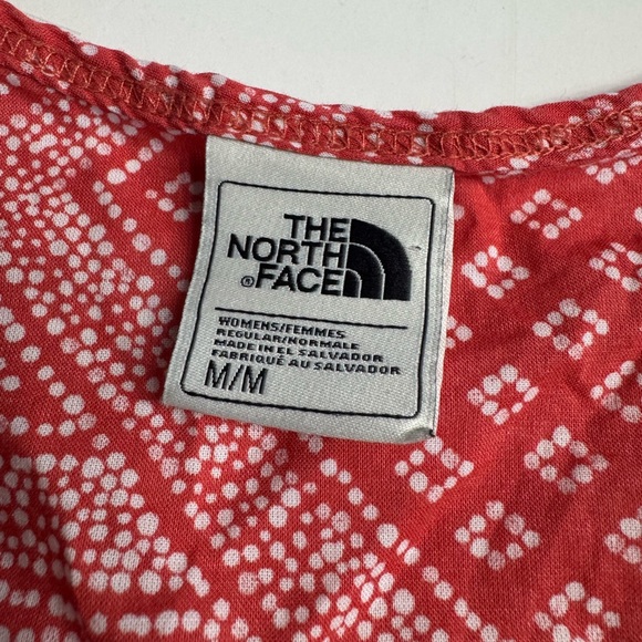 The North Face Women’s Patchwork Red White Lightweight Cotton Tank Top Size M - Picture 2 of 6